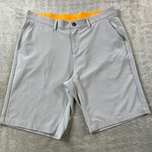 MACADE GOLF Shorts Mens 34 Gray Slim Fit Performance Stretch Preppy Light